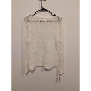 wild fable Off-White Open Knit Sweater XL